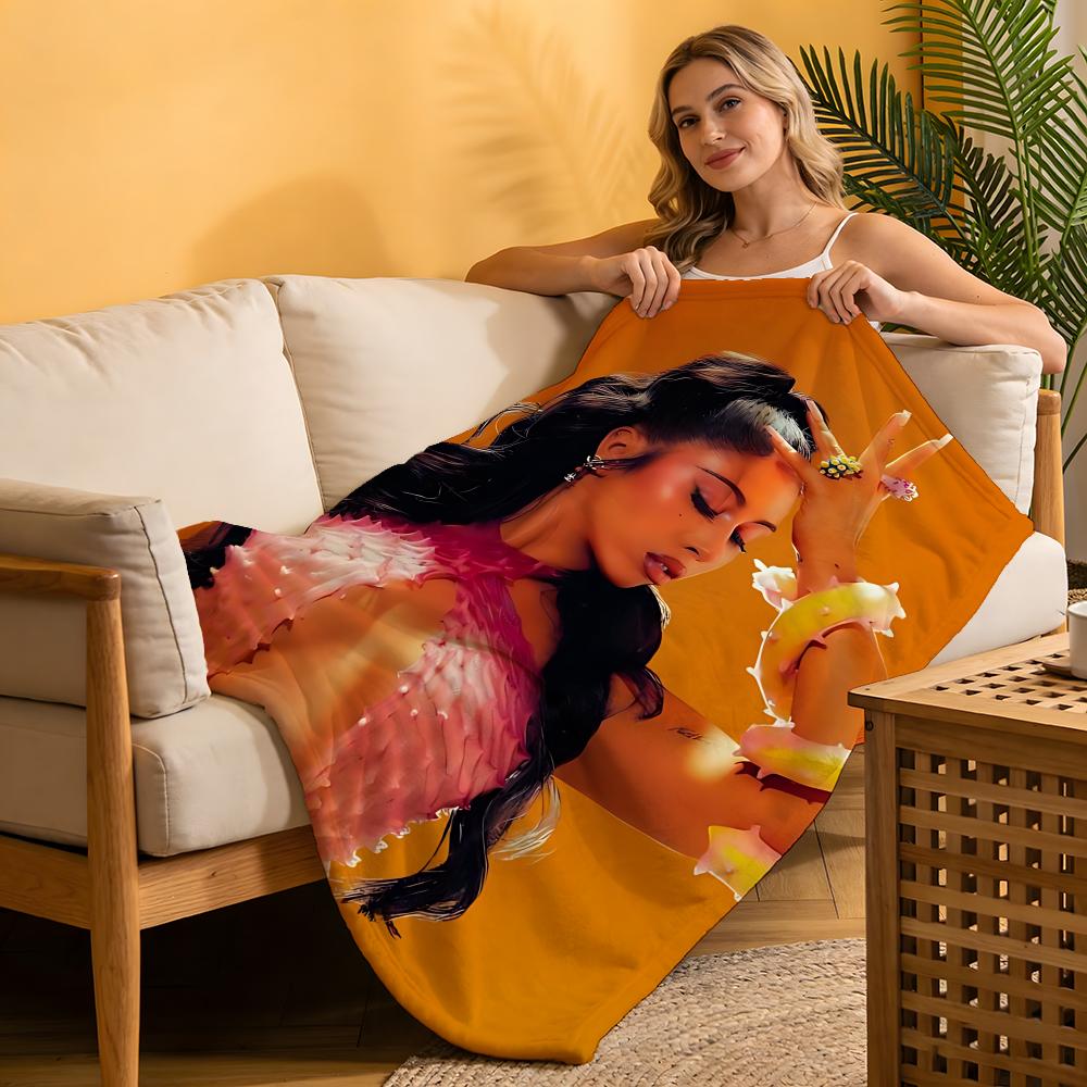 Album Cover K-Kali U-Uchis Throw High-Density Short Plush Blanket For Sofa Nap Air-Conditioned Room Soft Skin-Friendly