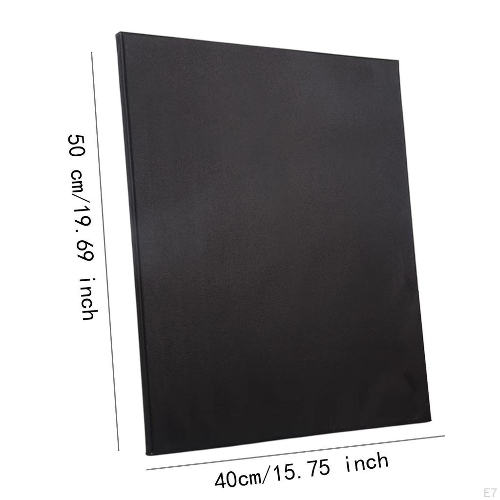 2 Pack Black Canvas Art Supplies with Wooden Frame for Crafts