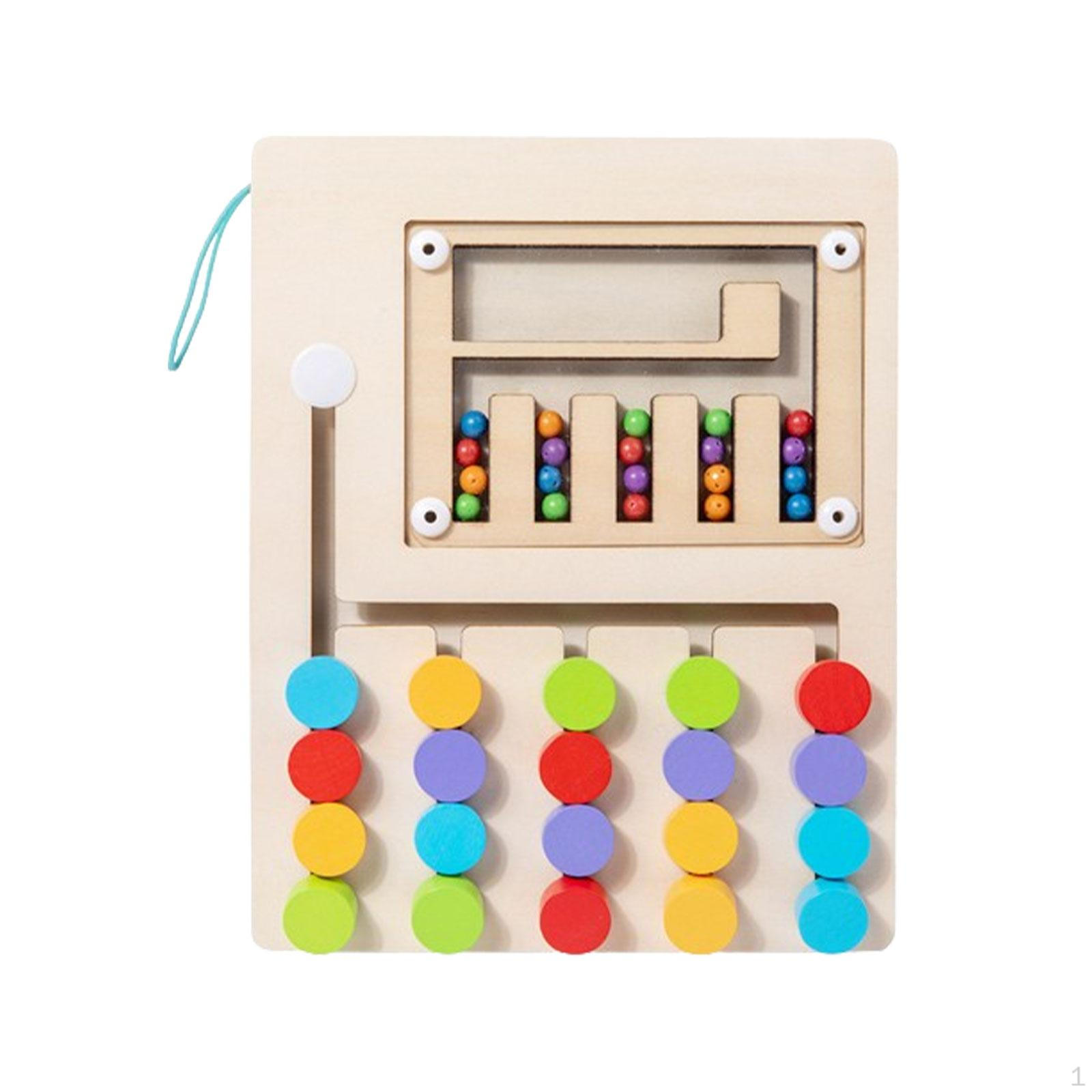 

Деревянная доска-головоломка Монтессори с подбором цветов для раннего развития для детей от 3 лет, 4 цвета 5 Colors