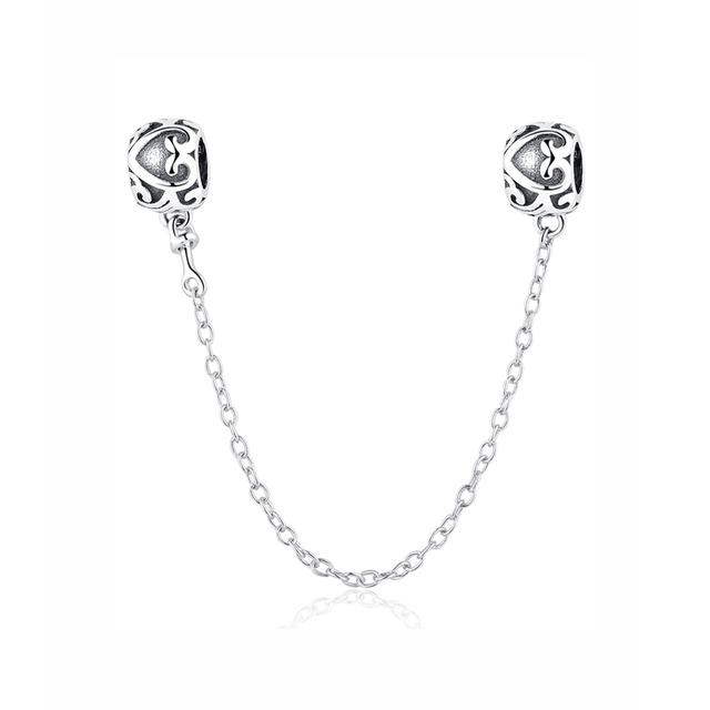 

Оригинальный 100% стерлингового серебра 925 пробы, бусина, безопасная цепочка, подвески, кристаллы, бусины, подходят для браслетов, женские модные ювелирные изделия «сделай сам»