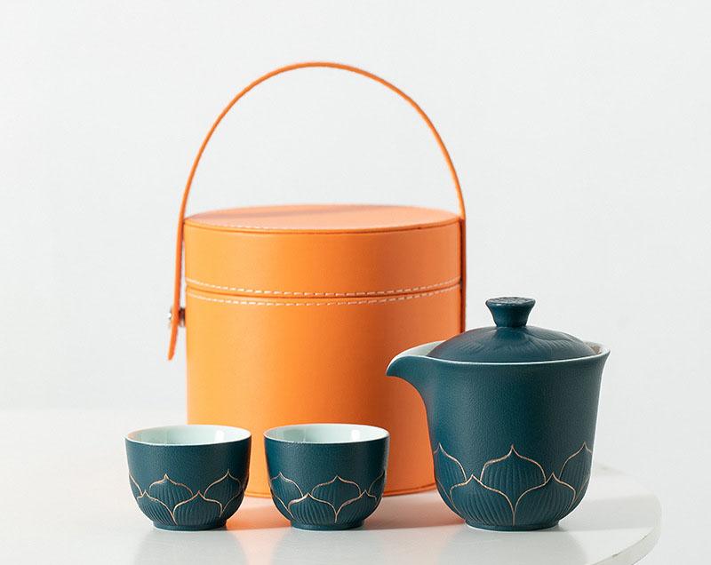 

Portable Travel Tea Set, Small Equipment, Outdoor Bag, Portable Kungfu Tea Pot, Tea Cup, Simple Camping Express Cup