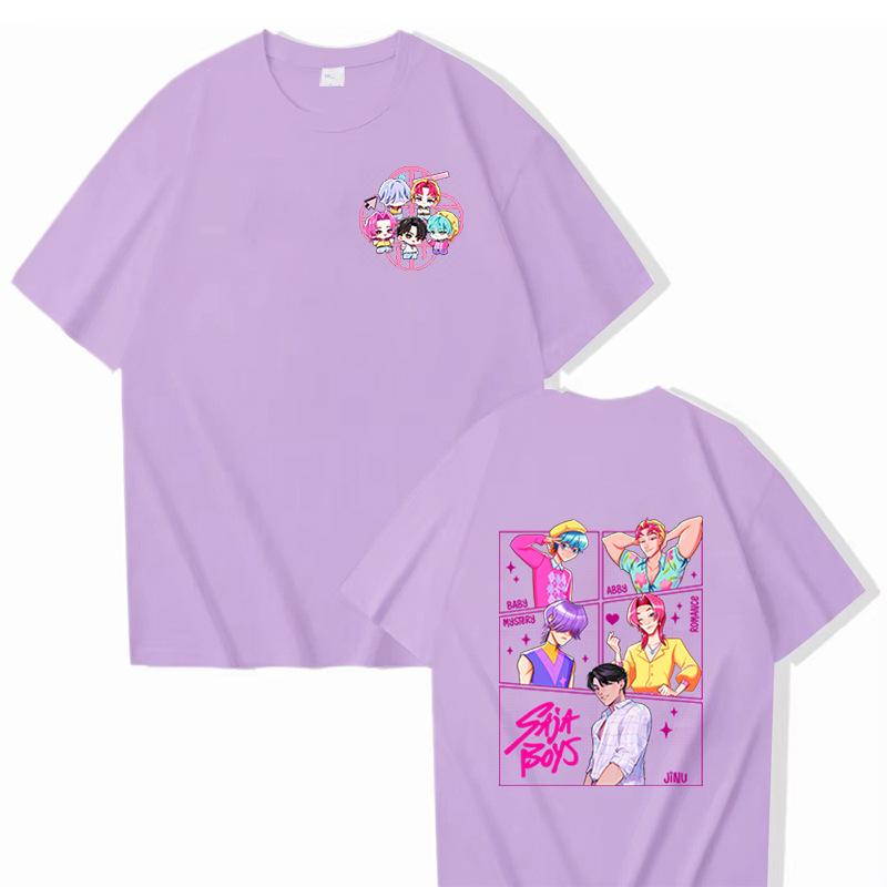 16 Colors Movie KPop Demon Hunters Saja Boys Graphic Tshirts Men Women Korean Fashion Trend Streetwear Unisex Casual T-shirt