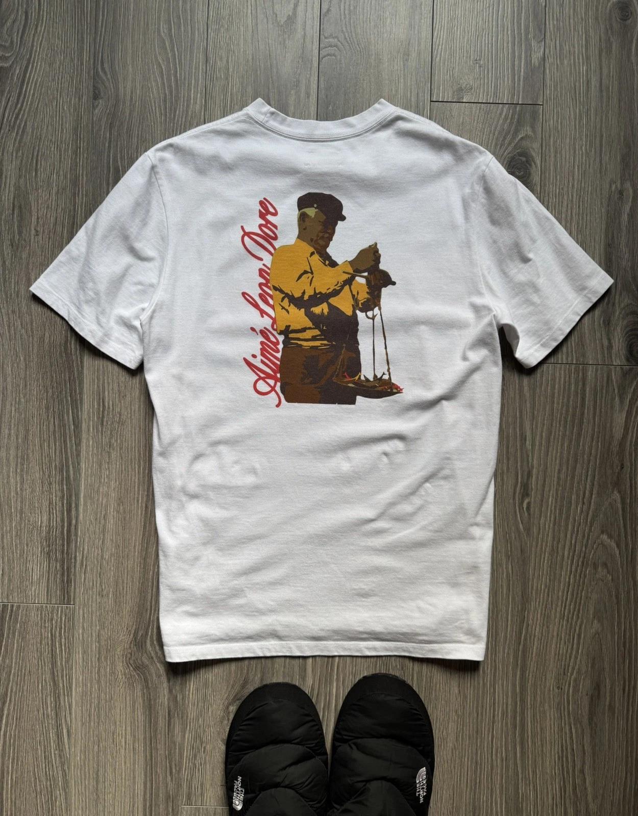 

Aime Leon Dore White Graphic T Shirt Large Papou Grandfather M