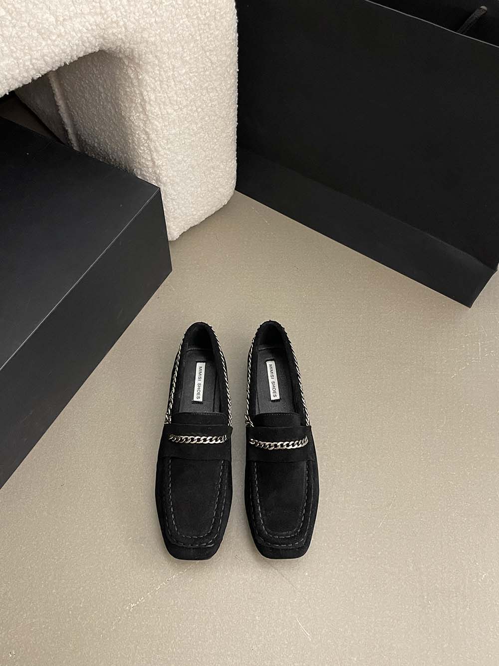 

Мода Бежевый Черный Красный Женские Мокасины Круглый Носок Туфли Повседневный Мэри Джейн Металлическая Цепочка Неглубокие Туфли Для Вечеринки Женские 5.5 чёрный