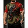 Europe America Summer Kids T-Shirt Dragon 3D Print Tees Top Loose Short Sleeve Streetwear Vintage Boy and Girl T-shirt