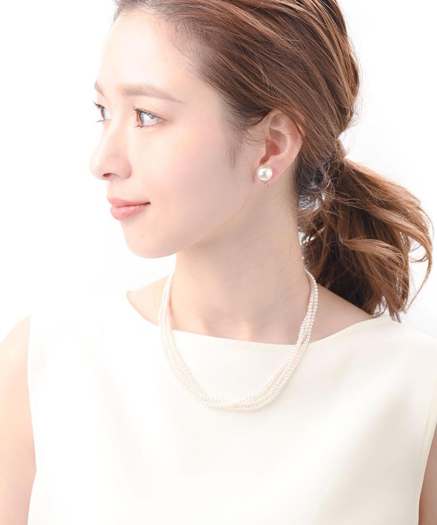 [Kobe Vingtaine] VINGTAINE 4-strand Pearl Necklace, 2-way, Large and Small Baby Pearls C14-39