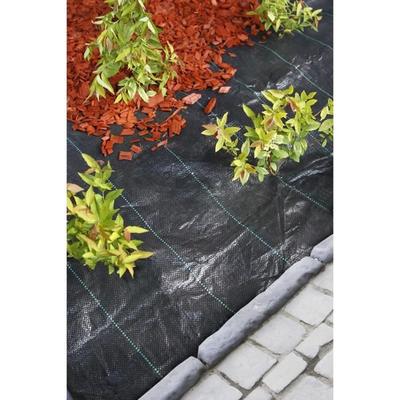 Black Landscape Weed Control Fabric 3.30 X 5 M, UV Treated, 100 G/m² - Weed Barrier Ground Cover