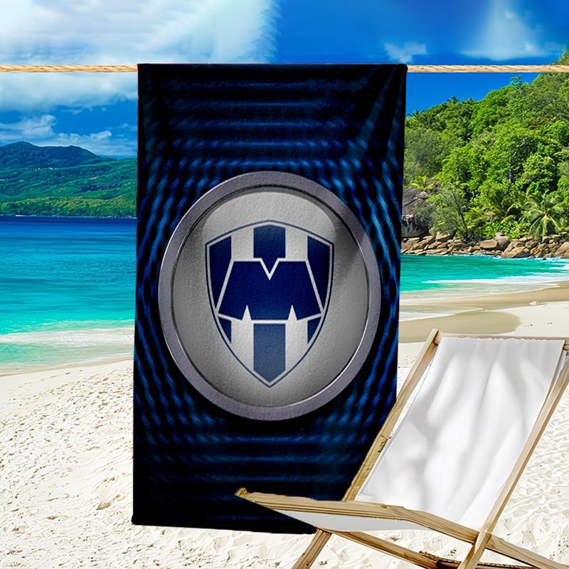 Monter-rey Football Crest Art Printed Beach Towel, Super Soft Microfiber, Perfect Gift Birthday, for Pool, Beach, Travel, for family and friends