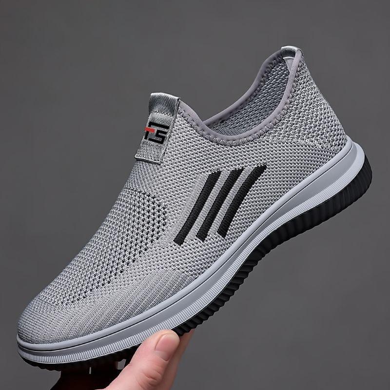 One-pedal Mesh Breathable Fly-woven Casual Sports Shoes Men's Lightweight Work Shoes Men's Shoes Old Beijing Cloth Shoes Men's