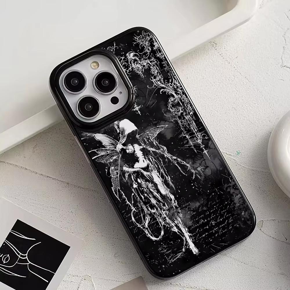 Gothic Girl Sculpture Pattern Phone Case For iPhone 17 Air 16 E 15 14 13 12 11 Pro Max Plus Mini SE 2020 2022 Soft Cover