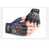 1 Pair Steampunk Skulls Rivet PU Leather Fingerless Gloves Hip Hop Gloves Half Finger