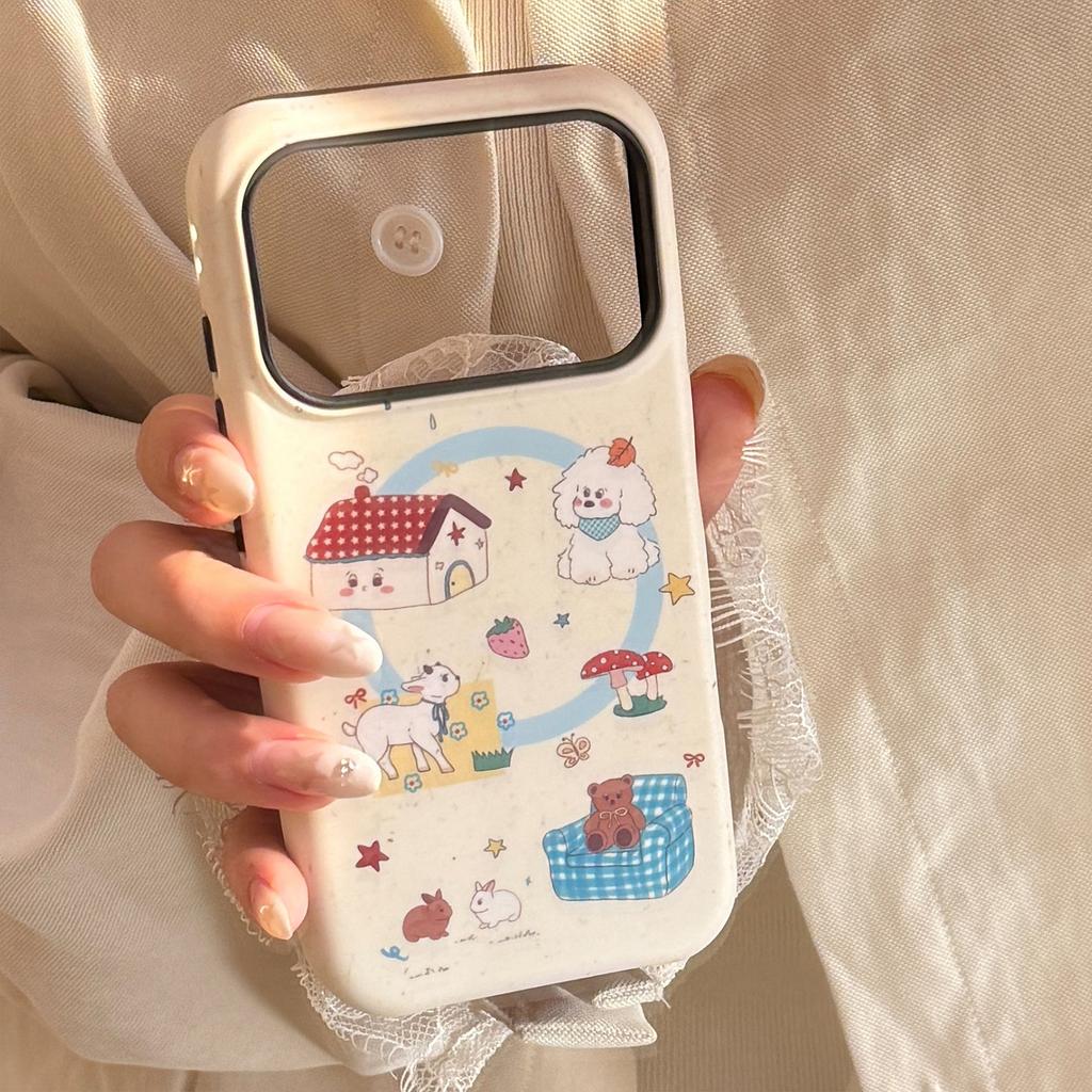 Autumn Puppy Apple 17 Mobile Phone Case IPhone15 Suitable for 11 Film Magnetic Bracket 16promax Creative Mobile Phone Case