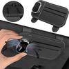 Universal Fit Sunglasses Holder PU Leather Car Sun Visor Organizer  Interior Accessories