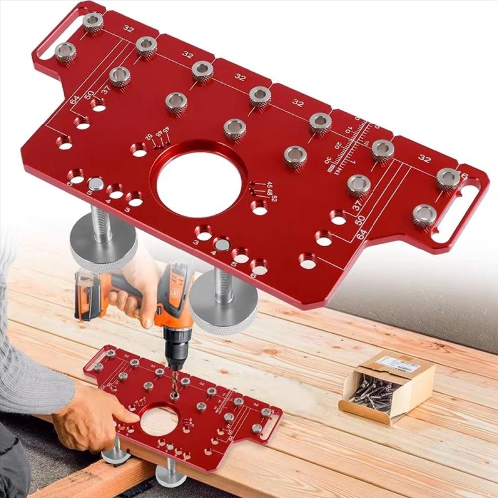 Accurate Positioning Drilling Guide Template Adjustable Drilling Depth Shelf Pin Jig  Furniture