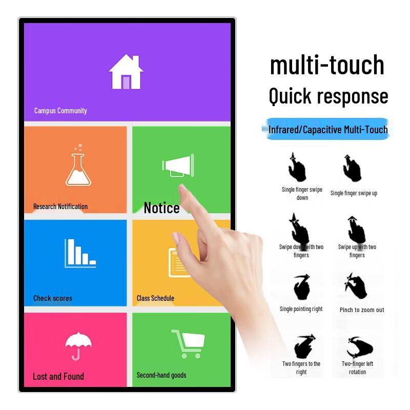 WON GIANT 32-inch Vertical Touchscreen Digital Signage CN plug (adapter included)