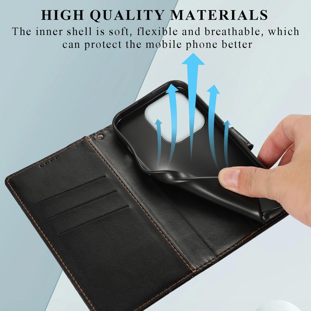 DF-06 For Xiaomi Redmi Note 13 4G Leather Case Line Imprinted Folio Cover