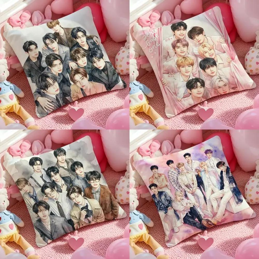 Kpop ZZZZEROBASEONESS Cushion Cover Pattern Printed Pillowcase for Living Room Sofa Cushion Cover Bedroom Decor