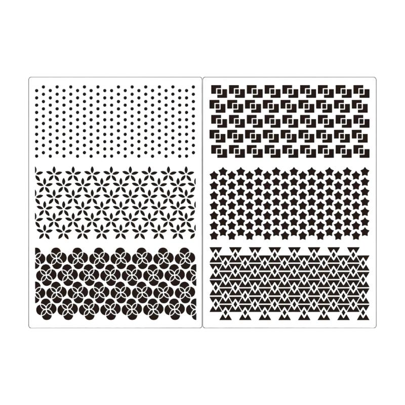Pack of 6 Drawing Templates Multipurpose Scrapbooking Templates For Handmade Cards Wall Art And Classroom Activities