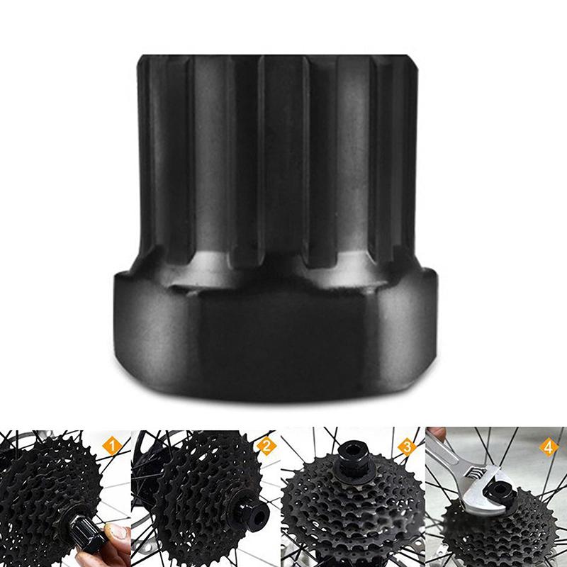 Bike Rear Cassette Cog Remover Bicycle Repair Tool Freewheel Socket Black Bicycle Cassette Crank Wheel Removal Tool