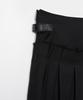 Milo Woman Buckle Pleated Skirt [Black]