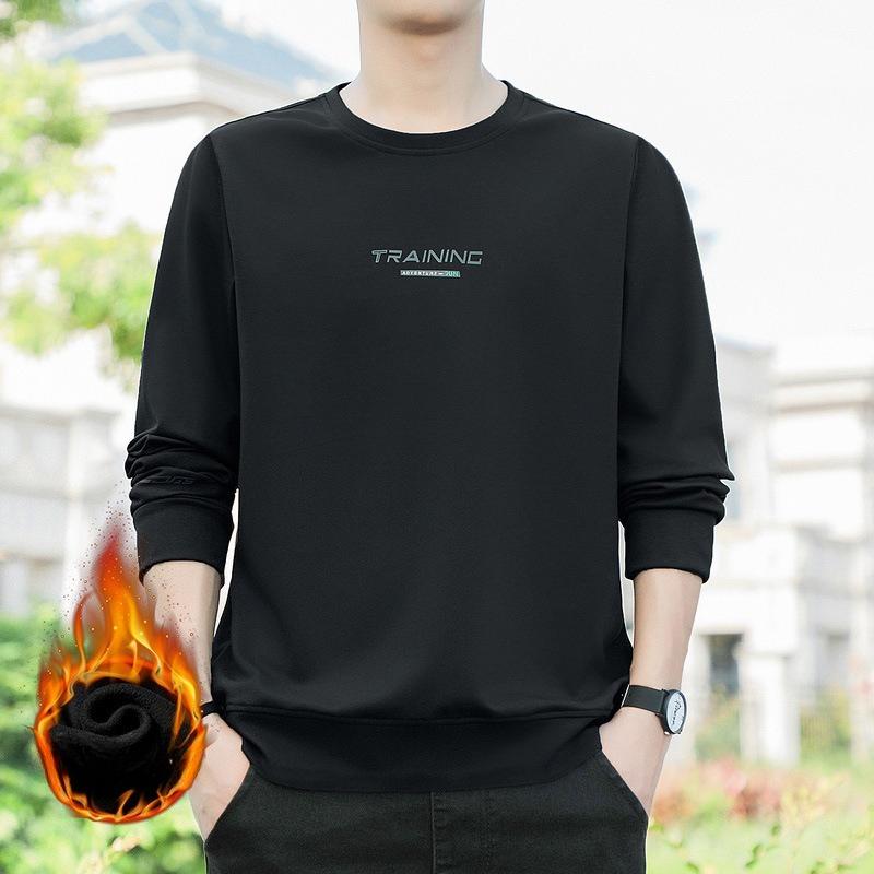 Sweater Men'S Spring And Autumn Crew Neck Pullover Comfortable Bottom Shirt Youth Versatile Large Size Sports Casual Top