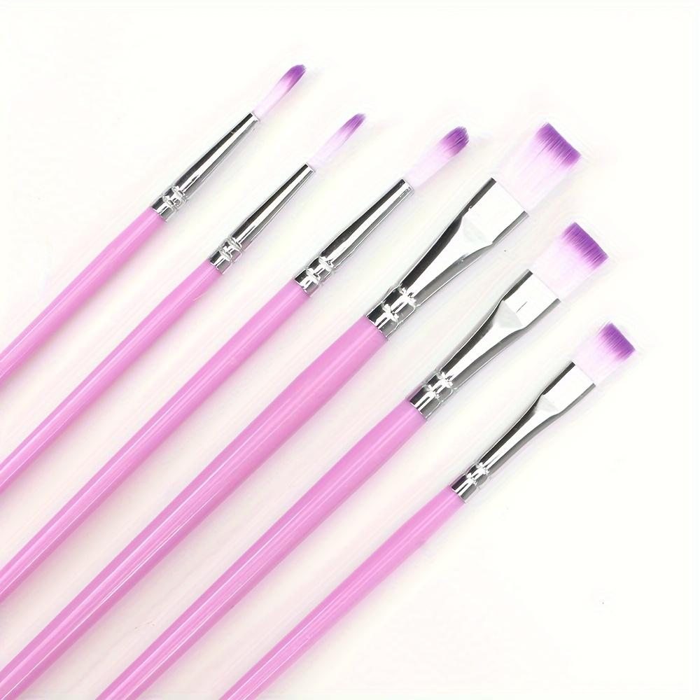 

Набор из 6 кистей-ручек для акварели, нейлоновый ворс, пластиковая ручка для масляной и акриловой живописи своими руками - Художественные принадлежности для Рождества, Хэллоуина, Дня благодарения фиолетовый