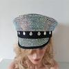 Bridal Hat Captain Hat with Crystals Sailor Hat for Wedding Girl Officer Hat for Wedding Bachelorette Party