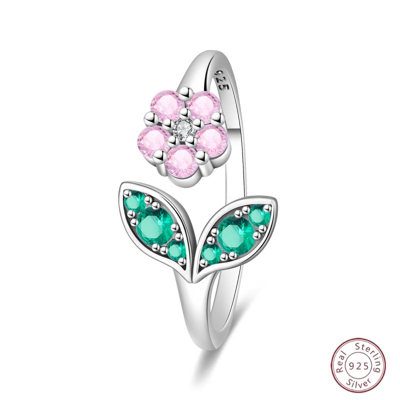 New 925 Silver Open Ring Hollow Rose Infinite Love Simple Ring Women Wedding Engagement Party Jewelry Gift