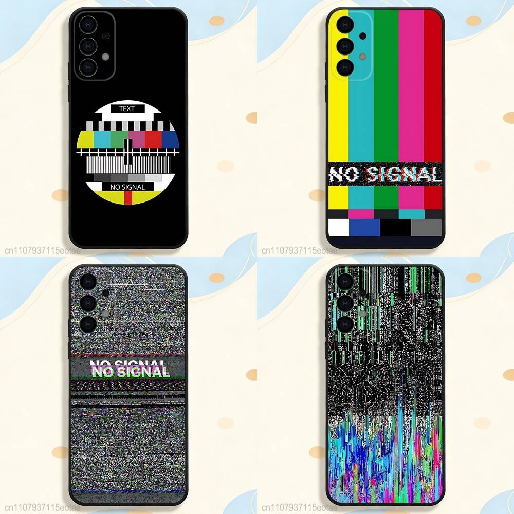 No Signal TV ART Phone Case for Samsung S Series S21 S22 S23 S24 S25 S26 FE Plus Ultra TPU Soft To Skin-friendly Case