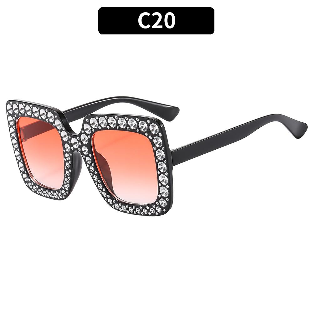fashion classic gypsy big frame sunglasses personalized versatile street shot diamond-encrusted sunglasses popular women's glasses