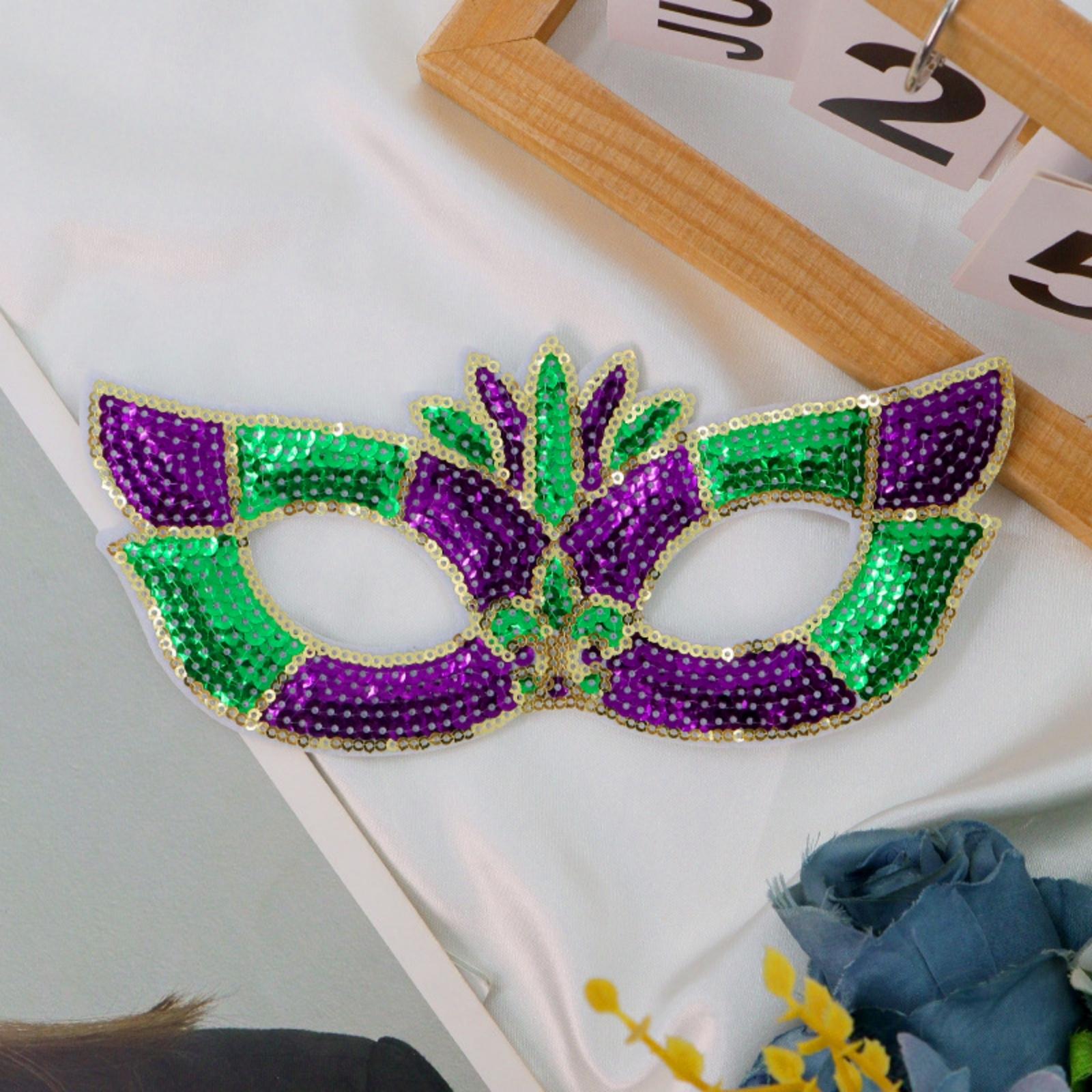 

New Three-color Sequin Half-face Mask For Masquerade Parties And Carnivals One Size