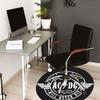 1pc AC/DC Rock and Roll Will Never Die Logo Round carpet, Made of Polyester,Perfect for Decorating Office Chairs, Living Rooms fplt803