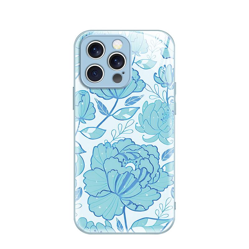 Isn't the Wind, the National Style, the Red Peony Flower iPhone14 Mobile Phone Case, Apple 17Pro Skin-friendly Feel, Epoxy Anti-drop Case.