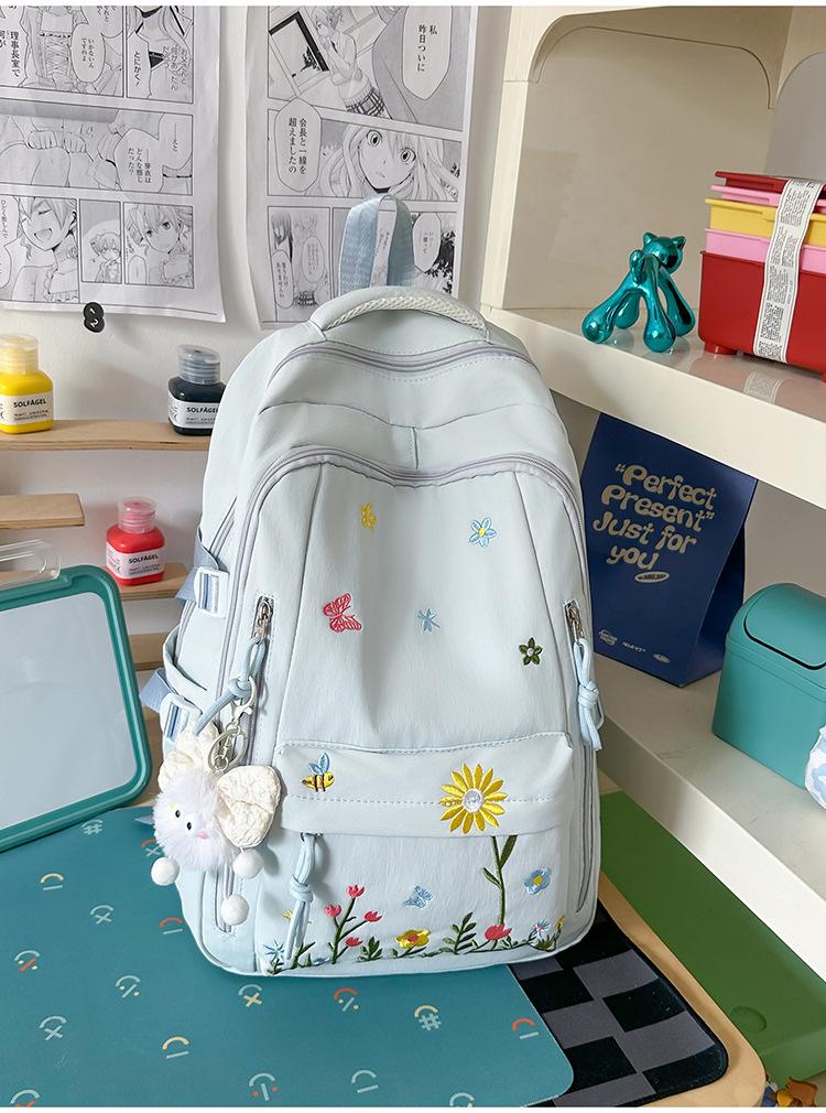 Schoolbag new junior high school students small fresh large capacity backpack women's casual lightweight versatile school bag travel backpack