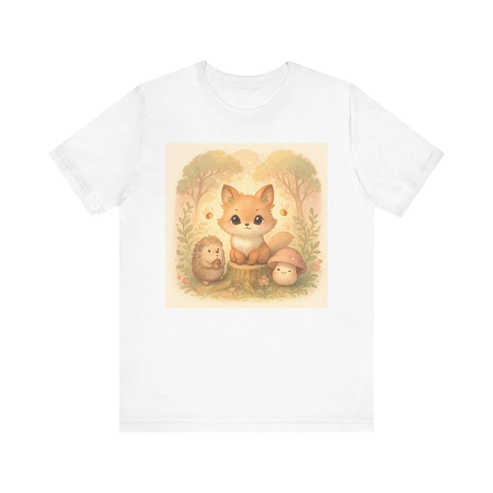 Cute Animal Friends Tee, Unisex  Children s T-shirt, Animal Lover Gift, Nature Theme, [...] 100