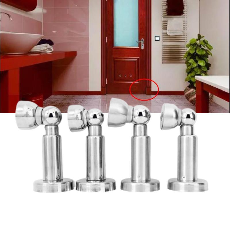 Premium Stainless Steel Adjustable Door Stopper Invisible Wall Mounted For Bathroom Bedroom