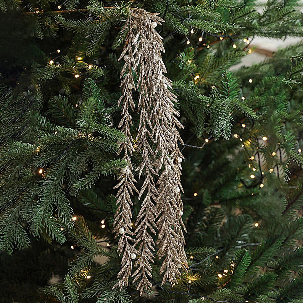Christmas Picks For Tree Decorations Stem Glitter Branches Christmas Tree Twigs For Indoor Holiday Winter Fall Mantle Outdoor