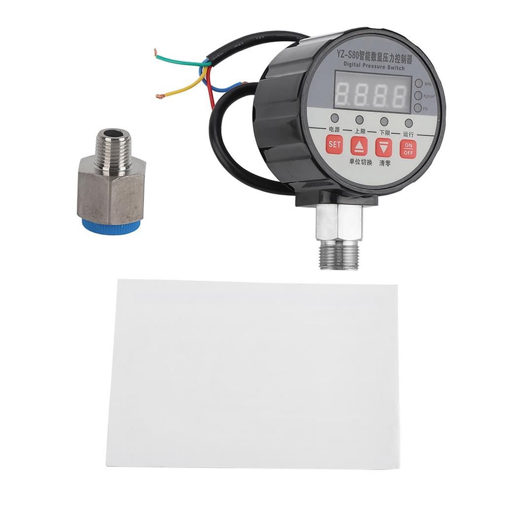220V Digital Pressure Switch Controller 02Mpa 0.5percent FS Accuracy for Water Pump Air Compressor