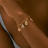 Stainless Steel Starfish Shell Mermaid Tail Chain Bracelet Women Y2K Handmade Metal Ocean Style Pendant Bracelet Luxury Jewelry