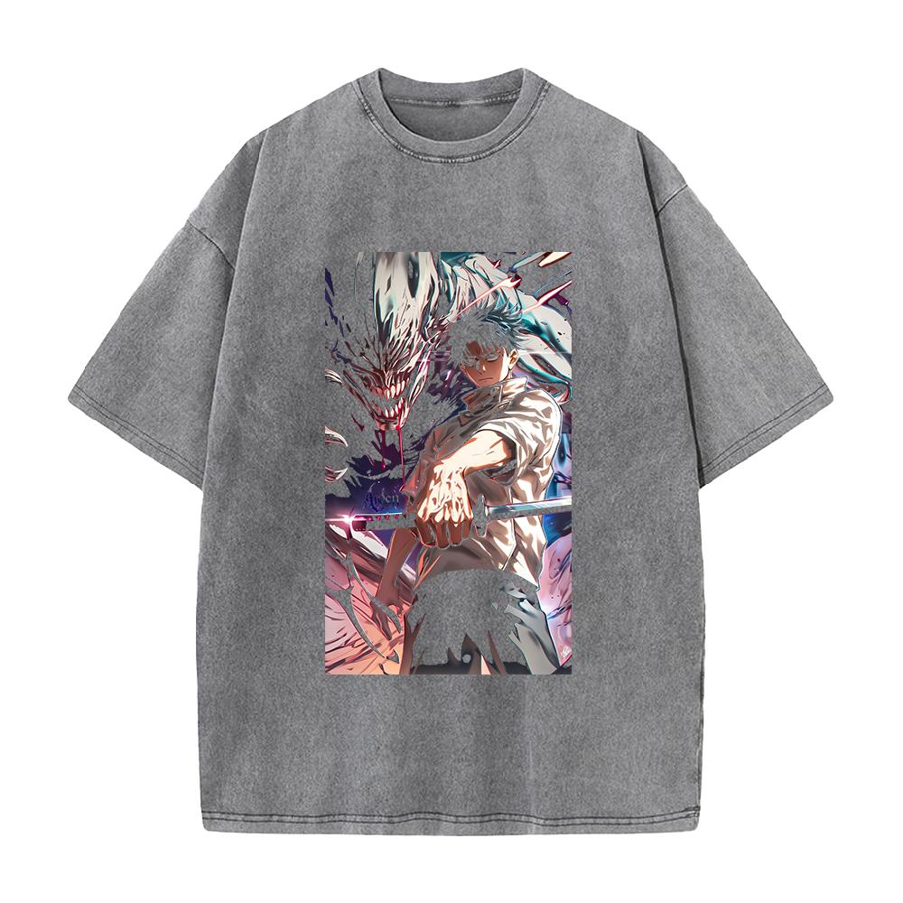 Jujutsu Kaisen Okkotsu Yuta Cool Graphic Tshirt Men Women Clothing Short Sleeve Cotton T-shirts Washed Tee Harajuku Male T Shirt
