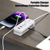 4Pcs 5.1A Multi Port USB Wall Charger Dual PD Type-C Power Adapter with Extension Cord Quick Charge Travel-friendly Power Bank