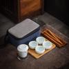Fangran Ceramic Travel Tea Set - Ge Kiln Style