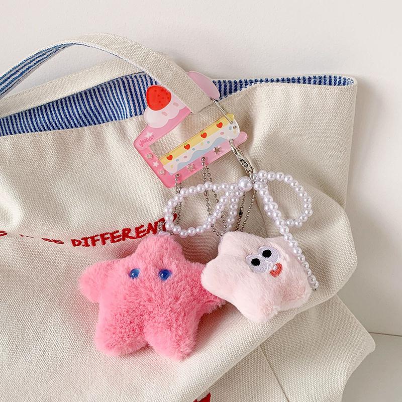 Cute Acrylic Cartoon Keychain Holder Burger Milk Cake Sandwich French Fries Shaped Decor For Bag Pendant Hook Key Hanging Gift