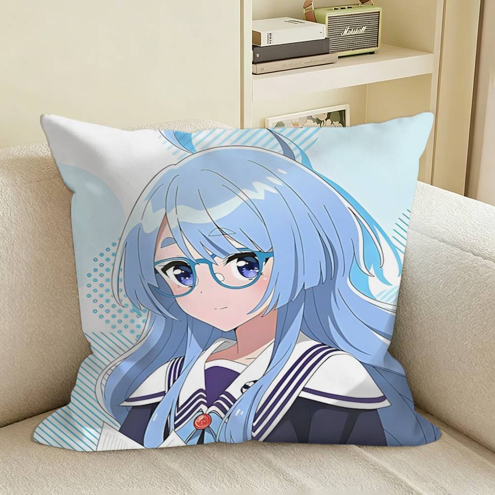 Shiunji Family Anime Seiha Shiunji Square Sofa Pillow Cover Solid Color Living Room Home Decor Cushion Case