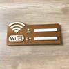 Wooden WiFi Password Sign Board - Reusable Handwritten WiFi Notice, Wall-Mounted Sign for Cafe Restaurant Hotel Shop Decor