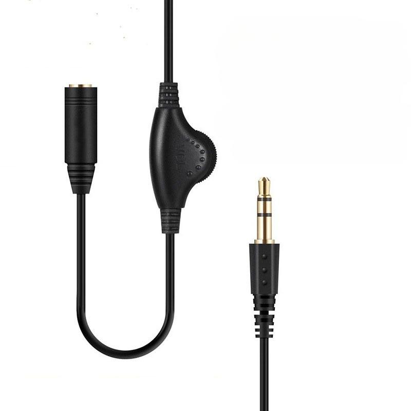 3.5mm Jack AUX Male To 3.5 Mm Female Adapter Extension Cable with Volume Control Audio Stereo Earphone Headphone Cord