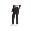 Li Ning Fitness Series Solid Color Mid Waist Breathable Versatile Knitted Sports Long Pants Women Bottoms Black AKLV042-2