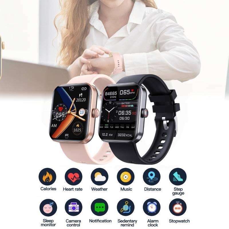 Sleek Fitness Smartwatch For Heart Rate Blood Oxygen And Blood Pressure Monitoring