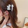 Cute Pearl Flower Hair Clip Zircon Cute Puppy Hair Clip Sweet Rhinestone Hairpin  Female