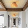 Vintage Bamboo E27  Retro Ceiling Light Hand Woven Bamboo Rattan Boho Light for Farmhouse Kitchen Island Dining Room Home Decor